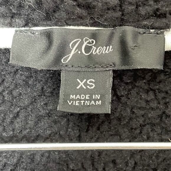 J. Crew Polartec Black Sherpa Fleece Half Zip Pull Over Jacket - Picture 4 of 12